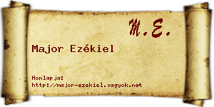 Major Ezékiel névjegykártya